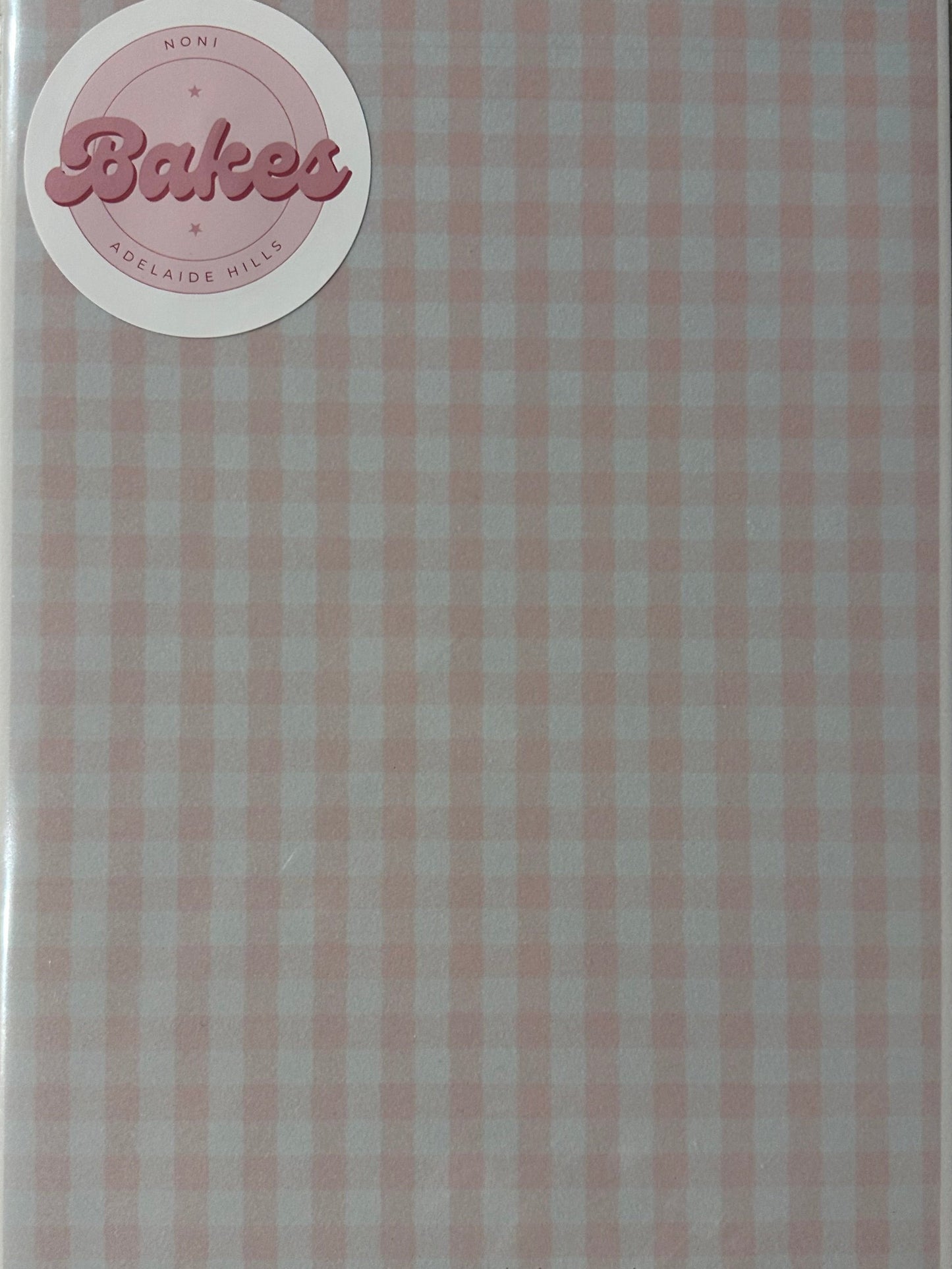 Edible icing Sheet - Pink Gingham - A4