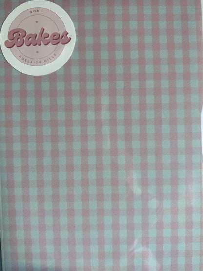 Edible icing Sheet - Pink Gingham - A4